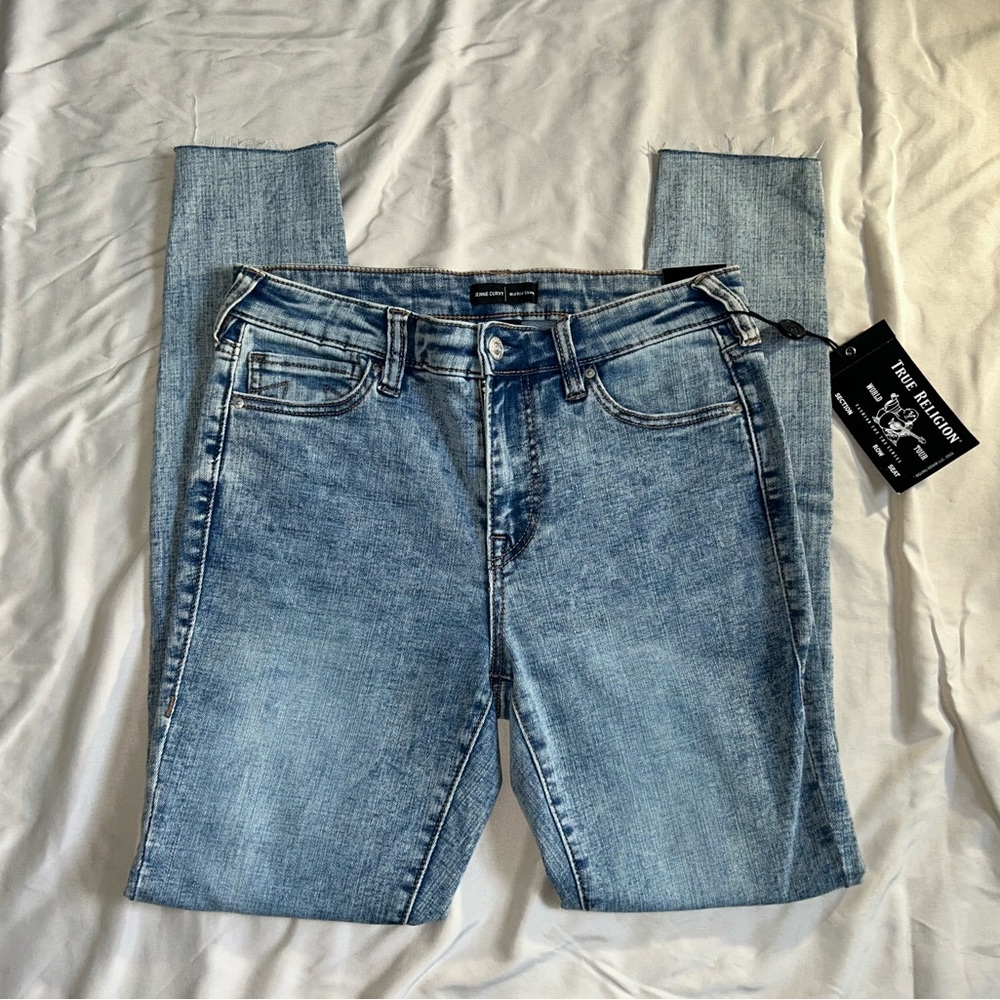 NWT True Religion Jennie Mid Rise Skinny Jeans
